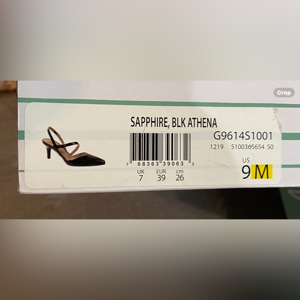 Abella Black Women's Slingback Heels - Picture 9 of 12